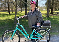 Deana and Fred on their bikes