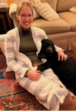 Katie with Liddy dog